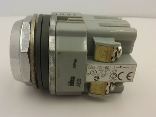 IDEC ABD111N-G PUSHBUTTON MOMENTARY FLUSH GREEN 1NO/1NC 10A 600V - Picture 2 of 5