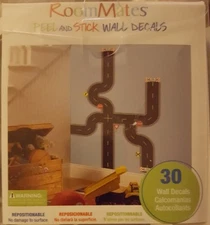 Roommates Peel and Stick Wall Decals 30 Decals - Road Design - Repositionable