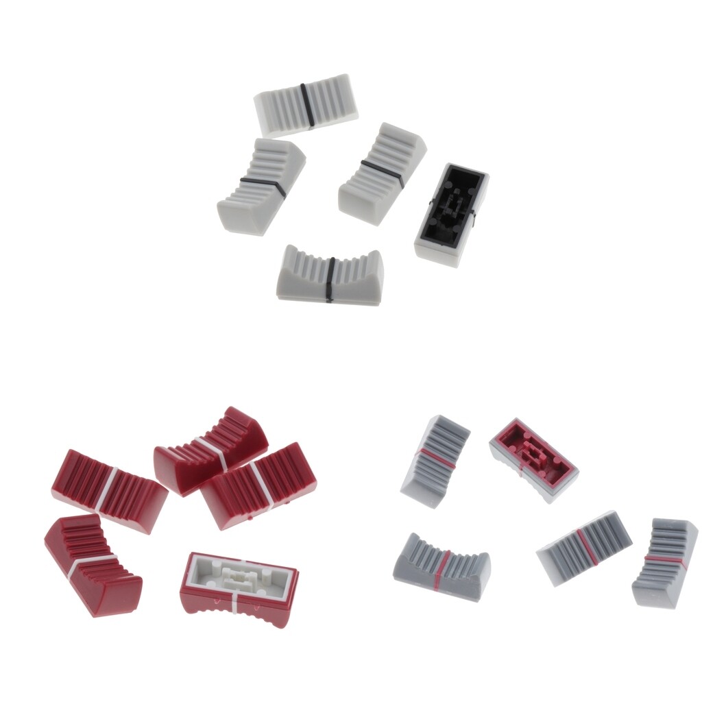 5 x Plastic Mixer Fader Slider Knob Potentiometer Accessory Red eBay