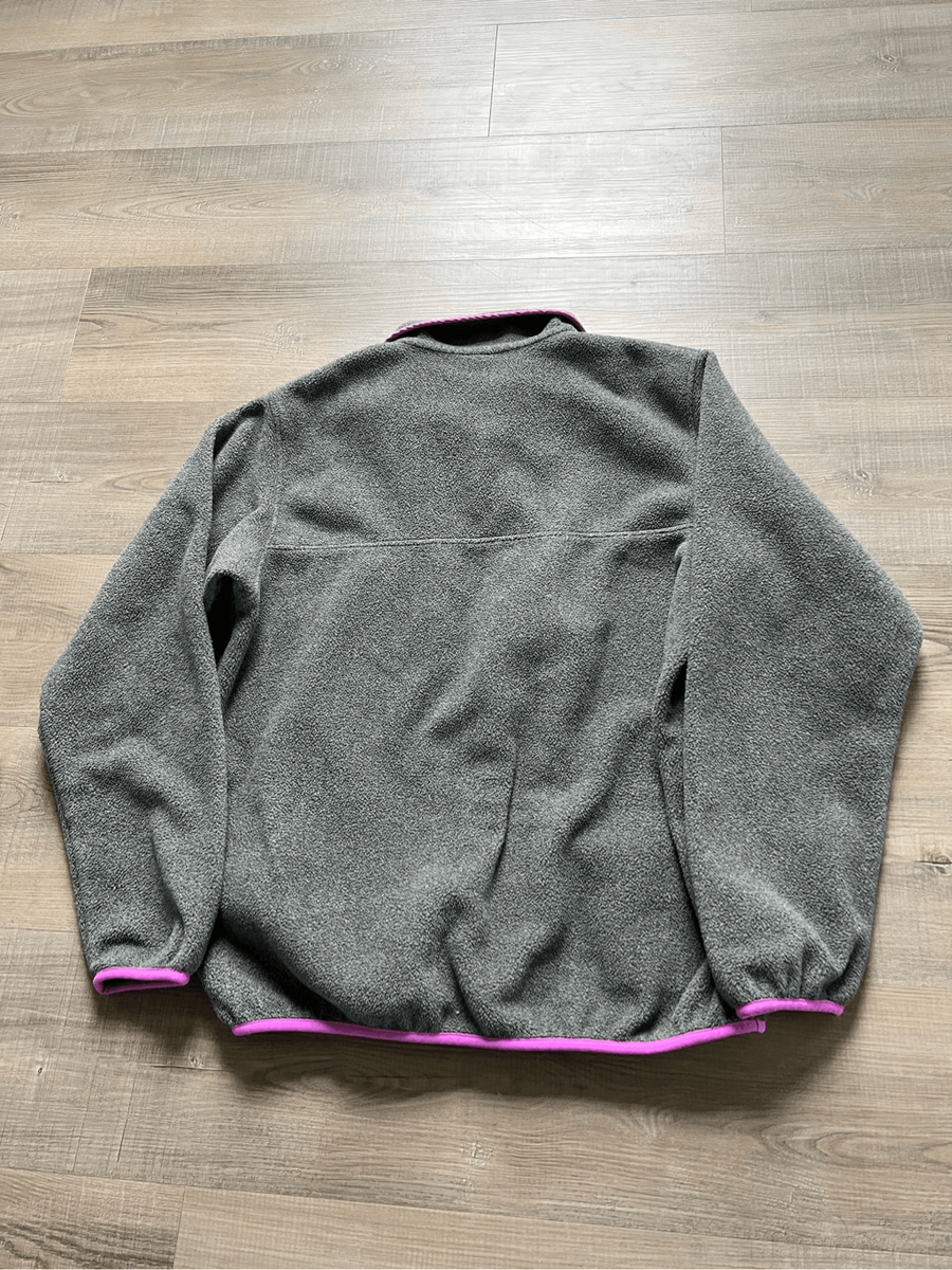 Patagonia Lightweight Synchilla Snap-T Fleece Pullover Grey Pink
