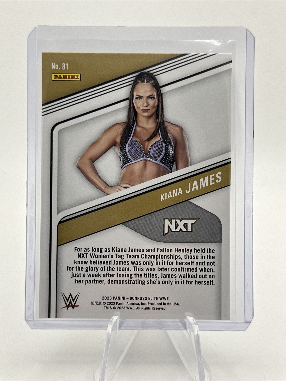 2023 Donruss Elite WWE Base RC #81 Kiana James