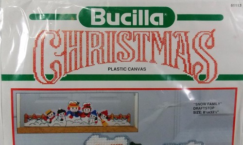 Bucilla Kit #61113 Snow Family Draft Stop Plastic Canvas 8½ " x 33½ " - Picture 3 of 12
