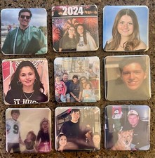 9 Custom Photo Magnets 2x2" Personalized Gift for anyone Family, Friends, Loves
