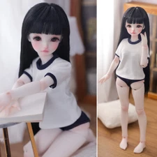 FULL SET 1/6 BJD Doll Girl Gift Free Eyes Face Make Up Hair SD Resin Figure Toys