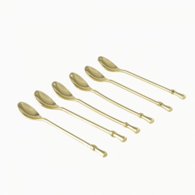 AULICA 6ER SET GOLD TEELÖFFEL