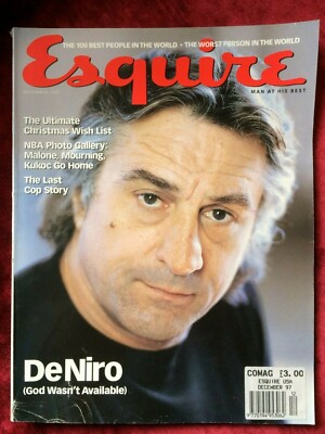 ESQUIRE magazine (USA) December 1997 ROBERT DE NIRO Wesley Snipes James Cameron