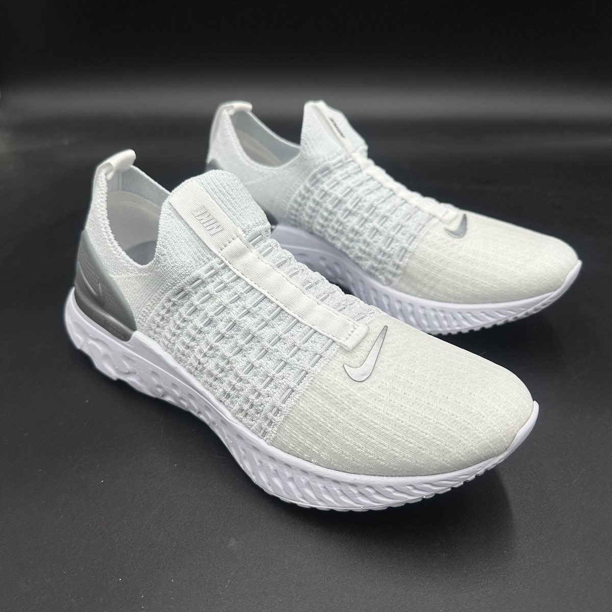 Nike React Phantom Run Flyknit 2 White Silver CJ0280-100