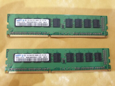 2GB Samsung (2x 1GB) 1Rx8 8500E RAM Arbeitsspeicher DDR3 PC3 - Dimm (Desktop Computer PC)