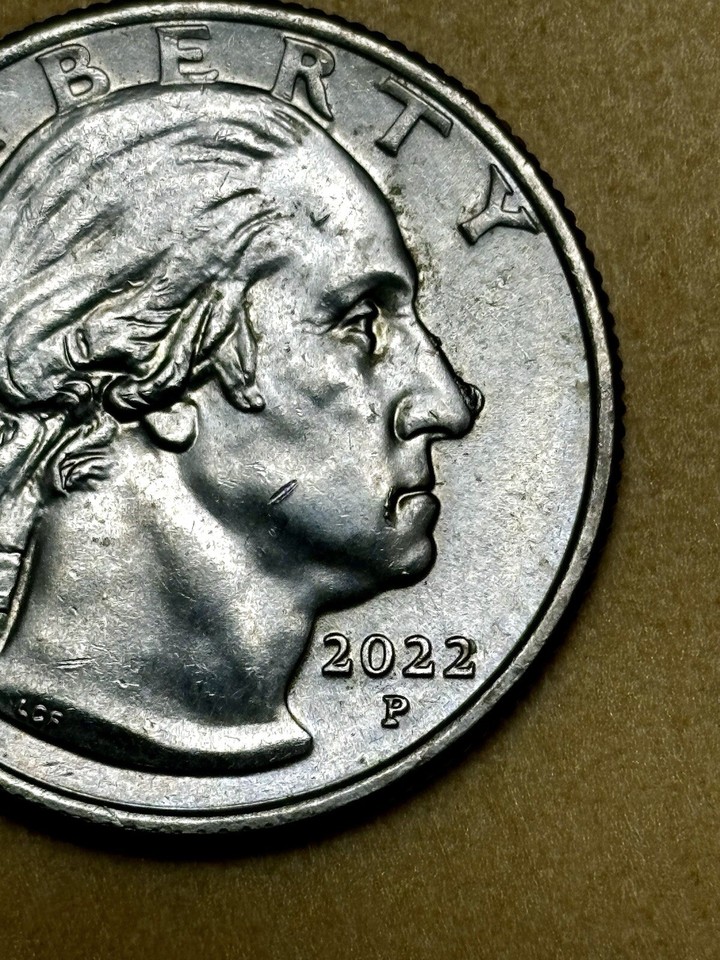 RARE 2022 P SALLY RIDE Quarter With Obverse Error Large Wart On Nose