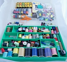 Compete Sewing Kit in Sturdy Carrying Case. EVERYTHING you need to Sew Anything