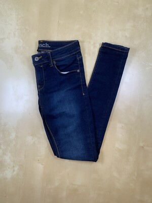 Bench Womens Blue Cotton Skinny Jeans Size 28x30 UK