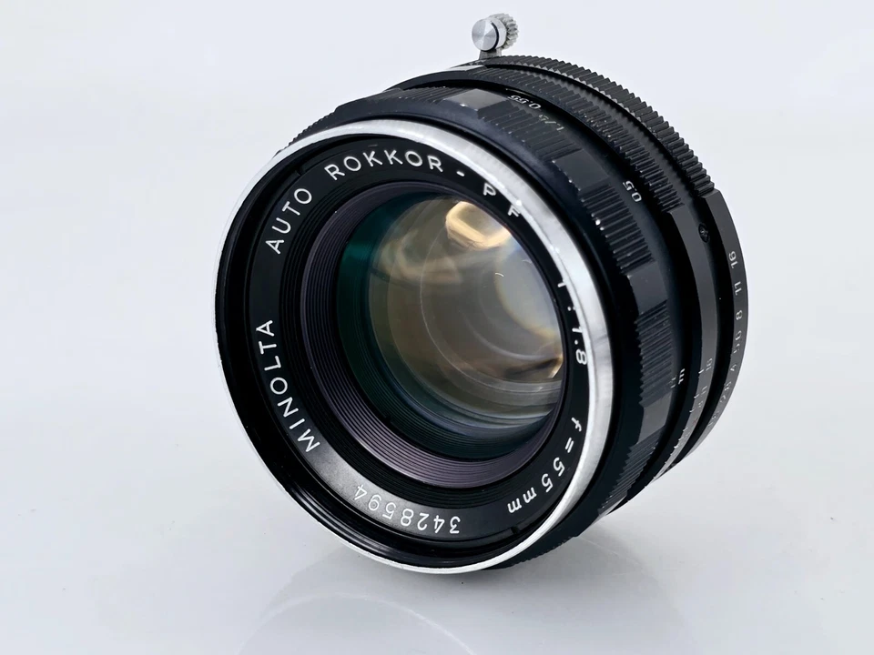 🌸[Excelente+++++] Lente estándar Minolta Auto Rokkor-PF 55mm F1.8 MF MD/SR Japón Foto 2 de 4