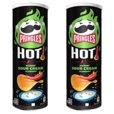 Pringles Hot Kickin Sour Cream 160g PACK OF 2