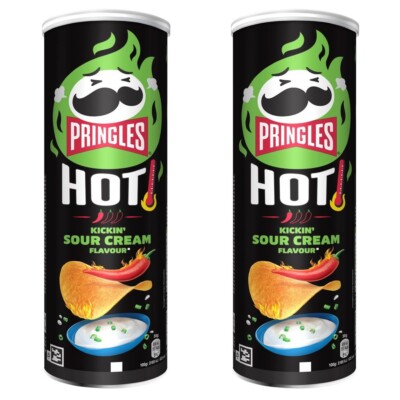 Pringles Hot Kickin Sour Cream 160 g Packung 2 Kartoffelchips