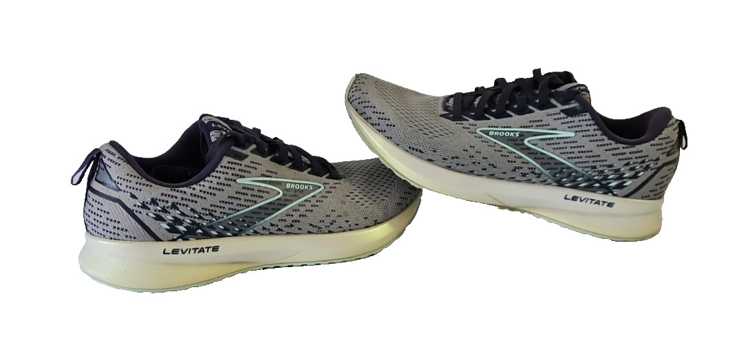 Brooks Running Shoes  Levitate 5 Womens Size 9 Gray and Teal Walking Sneaker 