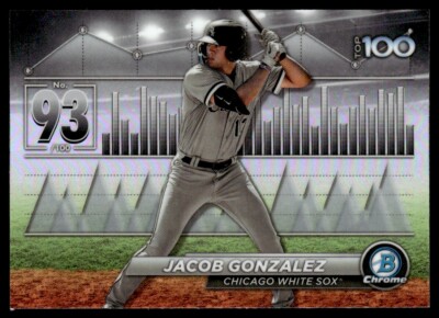 2024 Bowman Chrome Prospects Top 100 Jacob Gonzalez #BTP-93 GS1-2