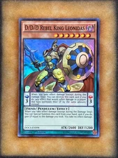 Yugioh D/D/D Rebel King Leonidas DOCS-EN098 Super Rare 1st Ed NM