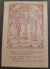 Santino antico SS. CROCIFISSO  DI BATTAGLIA Urbino 1916 Preghiera Pio(usato-used