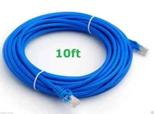 Lot of 250 Pcs Cat5 10FT Patch Cord Cable 500mhz Internet Network LAN RJ45 Blue
