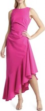 Eliza J Sleeveless Hot Pink Grape Bridal Cocktail Wedding Party Dress Sz 8 M