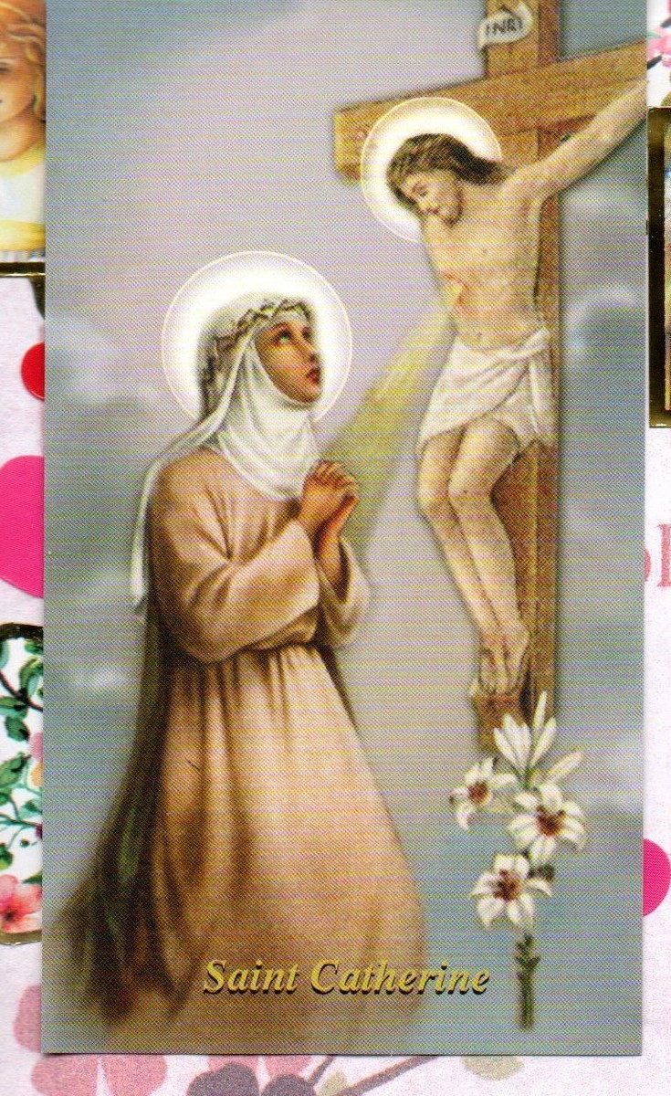 St. Catherine (of Siena) with Prayer to Saint Catherine