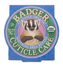 Badger Cuticle Care Balm Natural Nail Cream w Shea Butter 0.75oz Purse Size 4/27