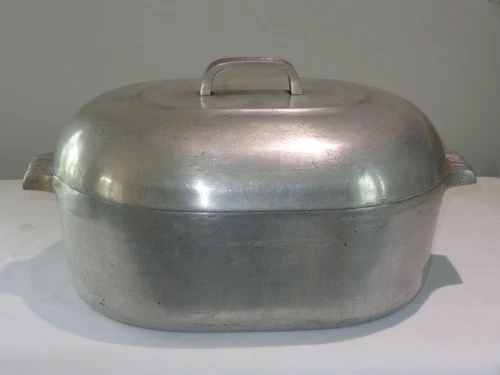 Vintage Wagner Ware Magnalite Aluminum Turkey Roaster 13 Qt w/ Trivet 4267M