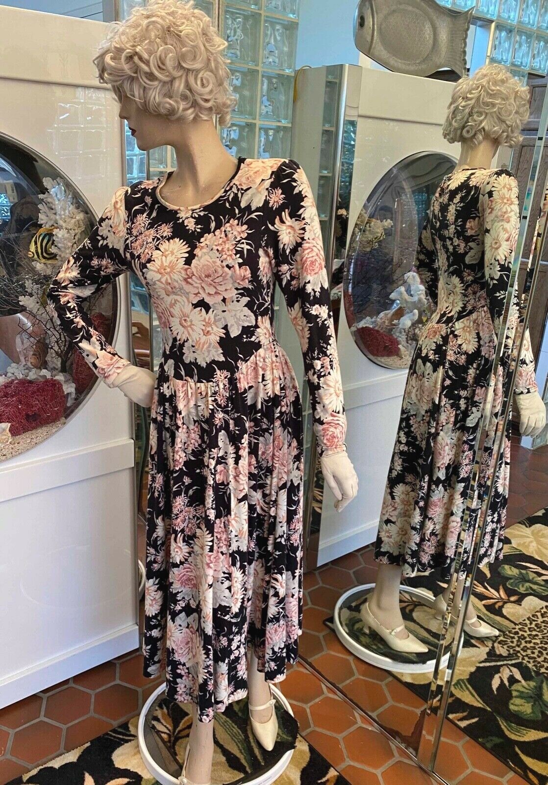 Laura Ashley Made in Italy 100 cotton Floral Maxi Dr… Gem