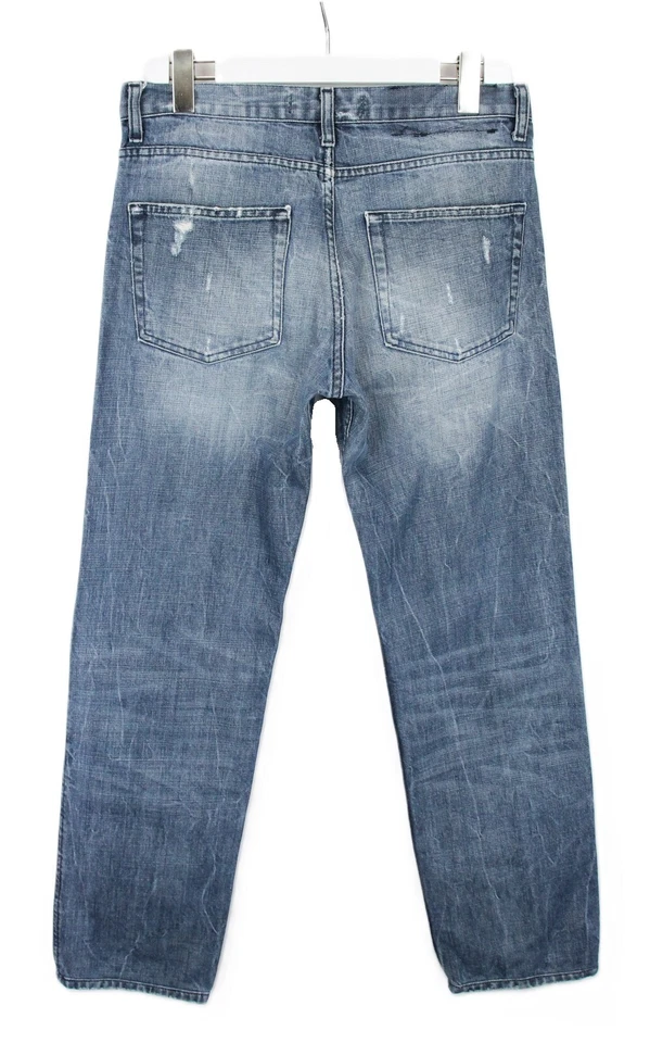 Just Cavalli Jeans Homme W33/L30 Droit Distressé Éclairci Bouton - Photo 2/4