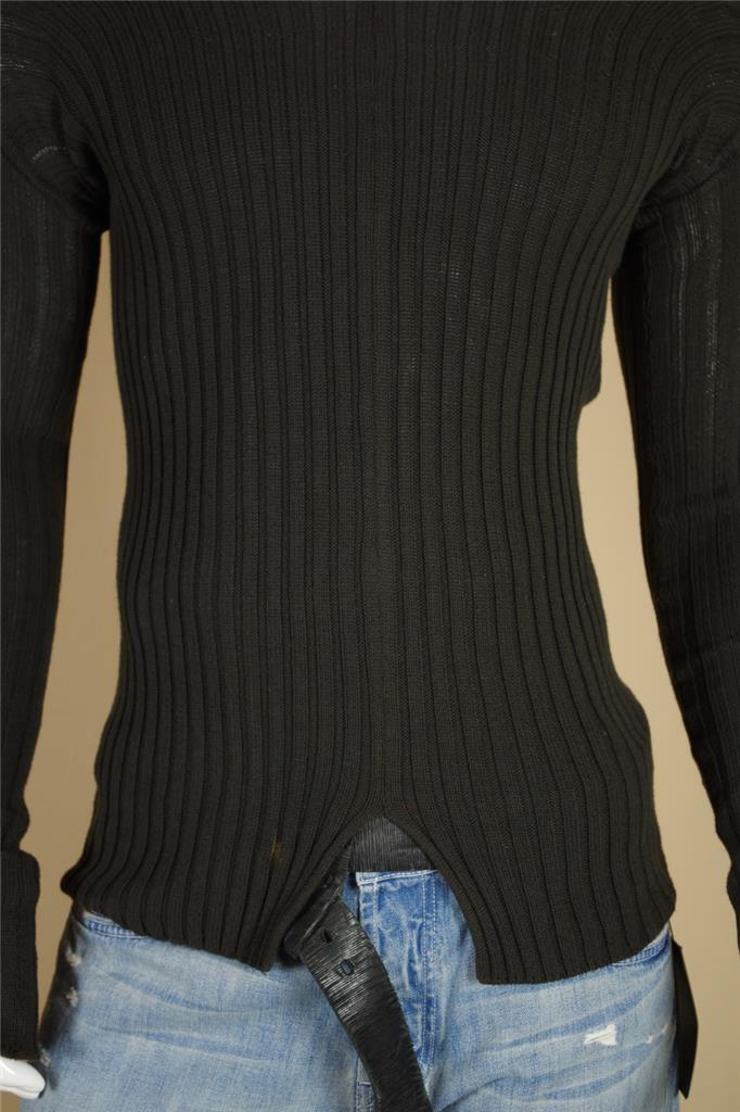 Julius Iconic EXTREMELY RARE Leather Trimmed Cable Knit Sweater size 2 _7 MA image 4