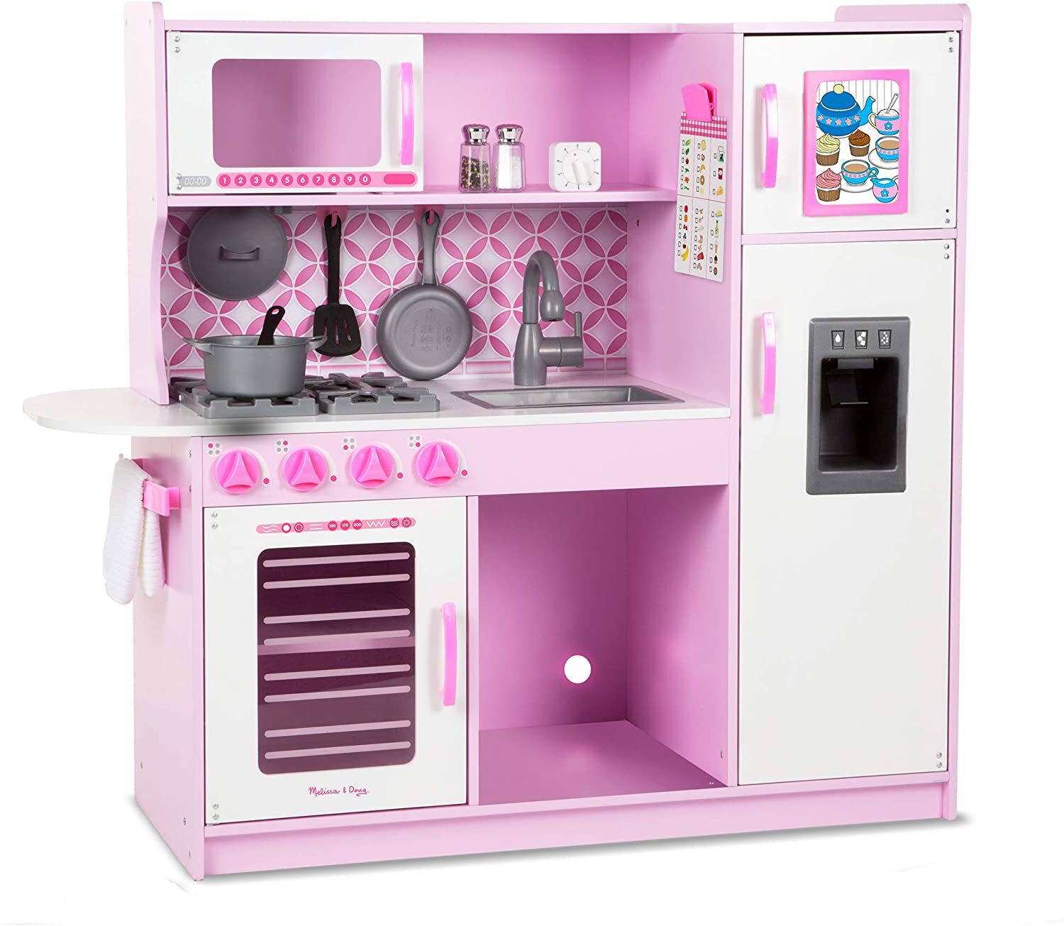 Melissa & Doug Chef's Kitchen Pink Large Playset  Pretend Play Gift