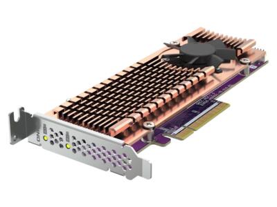 QNAP QM2-2P-384A Dual M.2 PCIe SSD Expansion Card, Supports up to Two M.2 2280/2