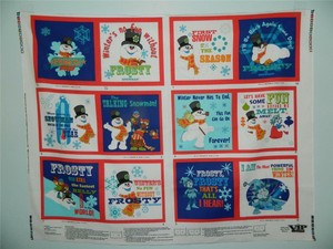 picture Frosty The Snowman Fabric Panel ebay