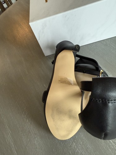 Protege Painless Black Stiletto Heels 4.3" Leather Size 5.5 - Picture 6 of 13