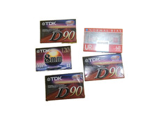 TDK D90 Maxwell UR60 8mm MP 120 Min Mixed Cassette Lot of 5 New Sealed