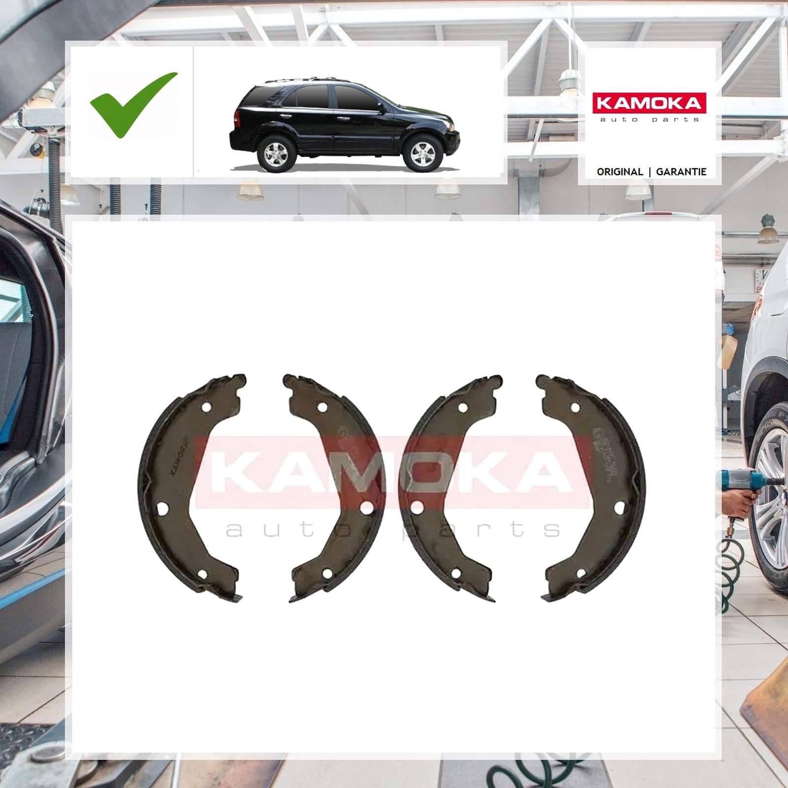 Kamoka Bremsbackensatz, Feststellbremse KIA SORENTO I (JC) 2.4