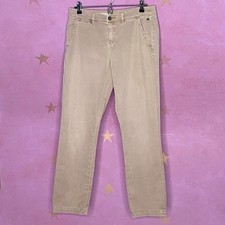 Anthropology Pilcro Hyphen Fit Pants Women  s Size 29 Tan Embroidered Pocket