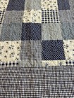 Vintage Style Blue Patchwork Print Quilt w grippers 28x28 #226 — photo 3