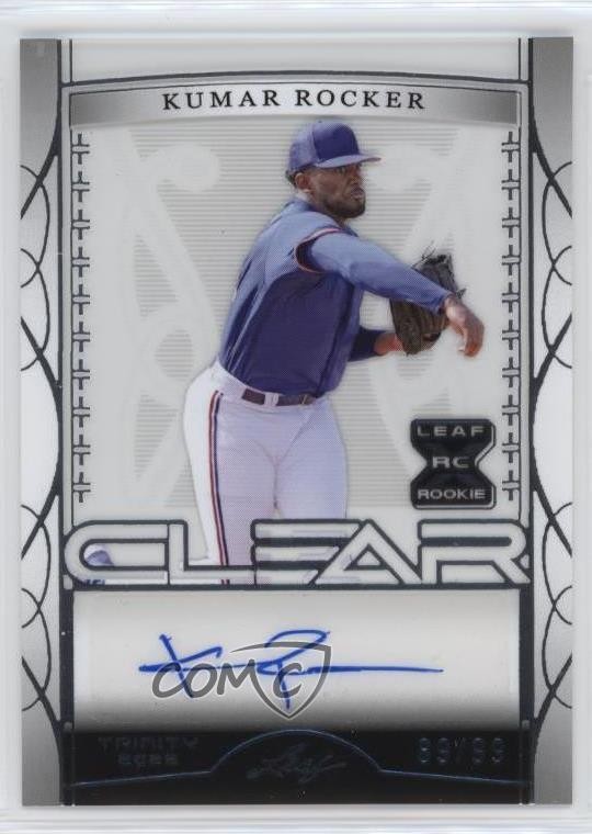 2022 Leaf Trinity Clear Silver Foil 89/99 Kumar Rocker #CA-DB1 Auto 03j5