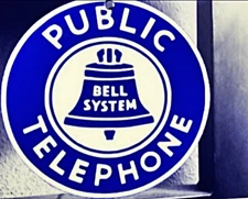 Classic Bell System Public Telephone (Round) Wall Decor Metal Sign