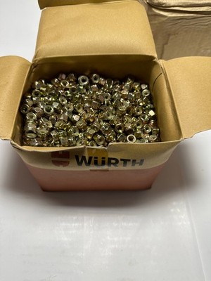 1500x Pack Lot Wurth 1/4-20 Grade 2 Nylon Insert Jam Lock Nuts USS Coarse Zinc