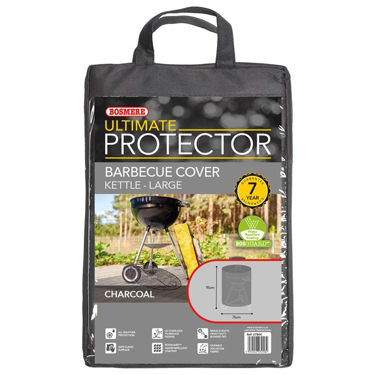 Bosmere Ultimate Protector Kettle Barbecue Cover Large Charcoal U780C