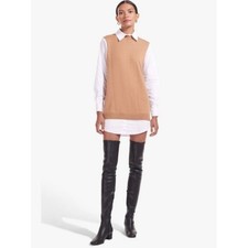STAUD | Fern Mixed Media Mini Dress