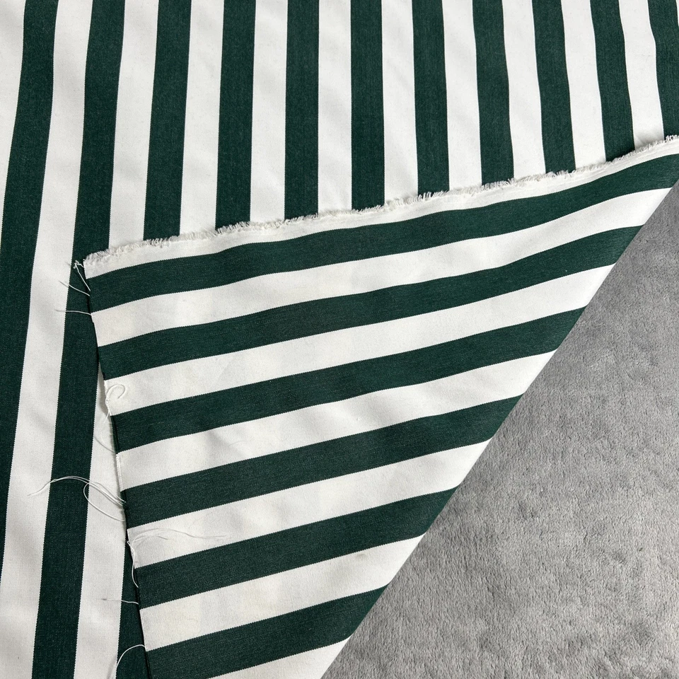 Tela de lona estampada verde blanca vintage 5 yardas 54" NOS Foto 3 de 4