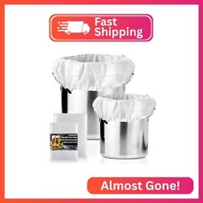 2 Pack Reusable Brew Bags - Extra Large Fine Mesh Strainer Bag for Home Brewing,