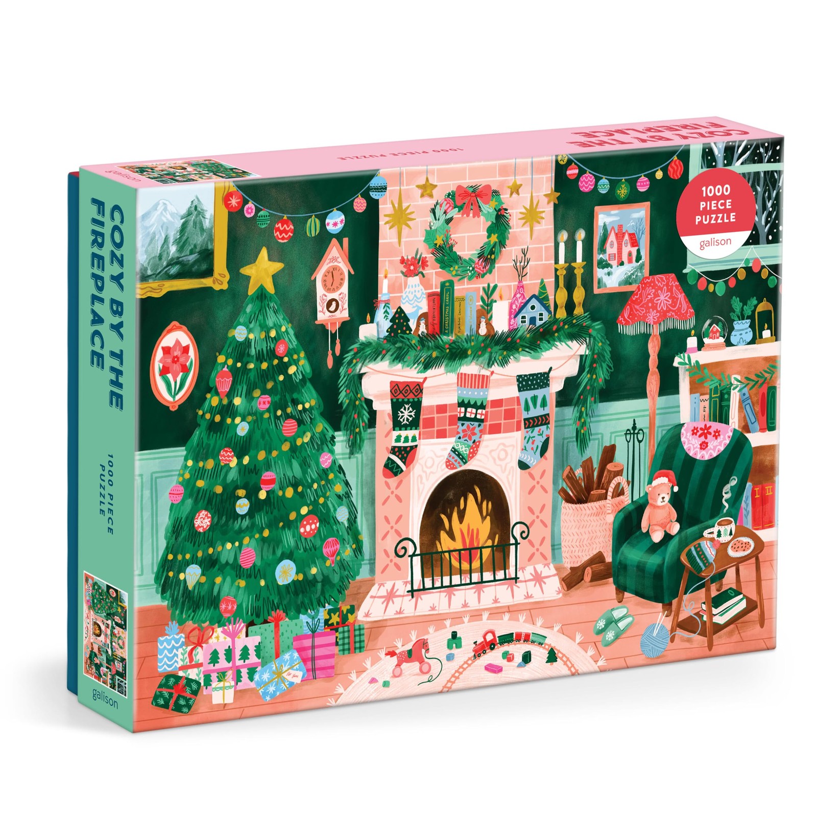 Galison Cozy By The Fireplace – 1000 Piece Jigsaw Puzzle Featuring Beautiful Art