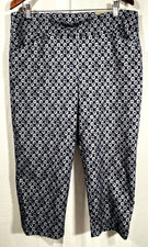 Chico's Perfect Stretch Josie Slim Capri Crop Pant NWT Size 3 US 16 Blue White