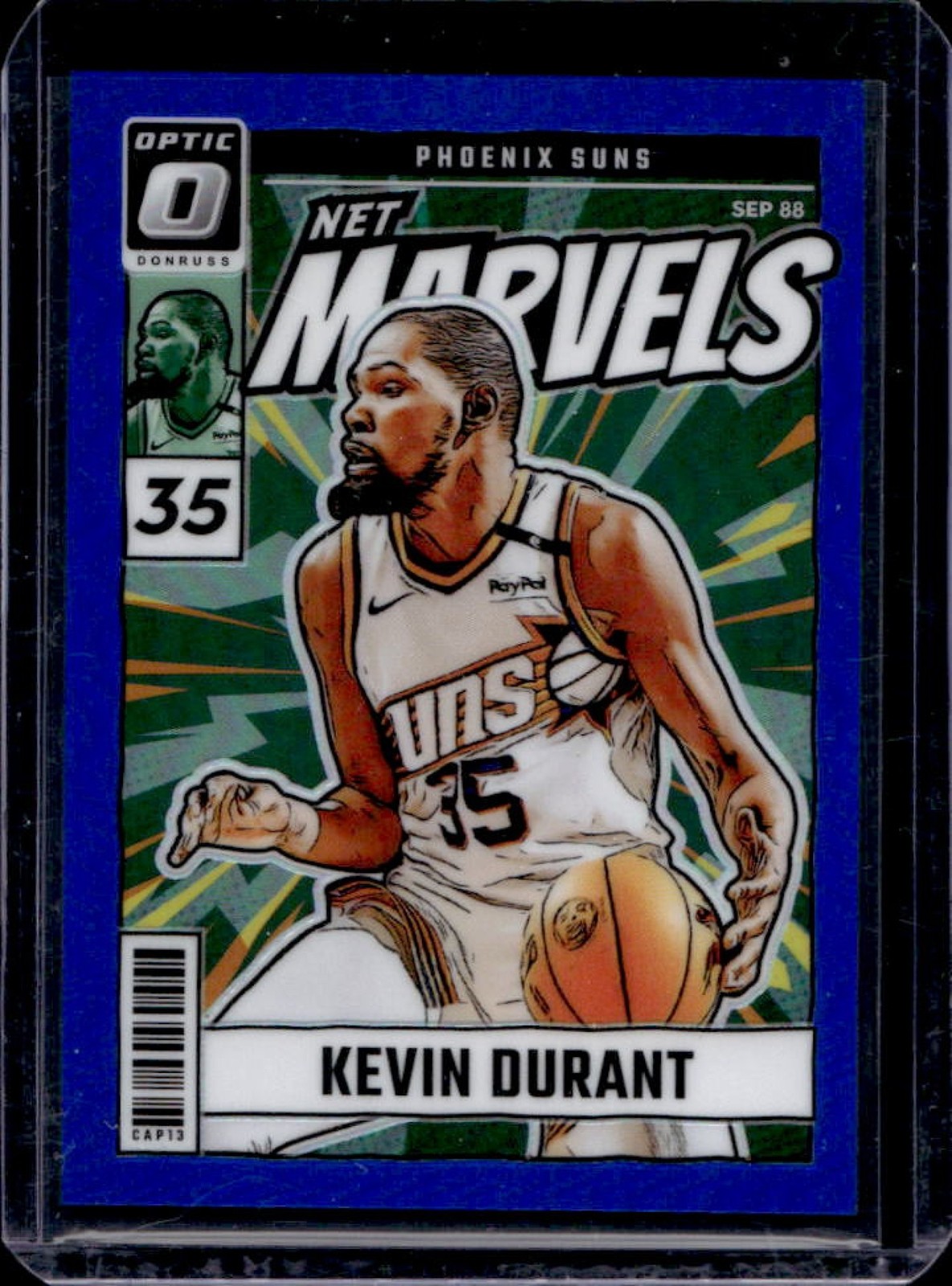2024-25 Panini Donruss Optic Kevin Durant Net Marvels Blue #/49 Suns