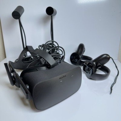 Oculus Rift CV1 VR Headset + 2 Sensors + 2 Controllers - Tested and Working