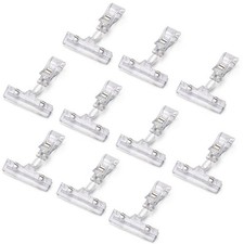 Plastic Merchandise Sign Clip Rotatable Pop Clip-on Holder Stand Price Displa...